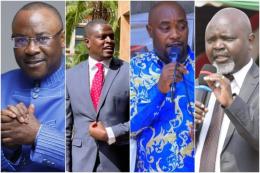 A composite photo of Tim Wanyonyi, Ndidni Nyoro, Enoch Wambua and Kathuri Murungi.
